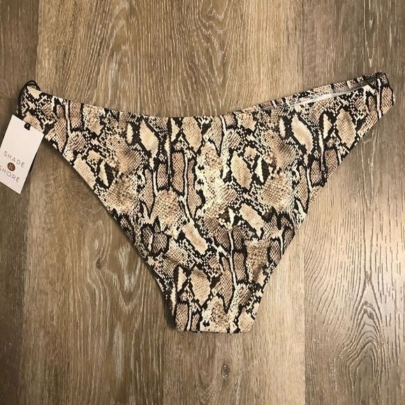 Shade & Shore Bikini Bottoms swim suit bathing suit, snake print Large NEW - Picture 7 of 7
